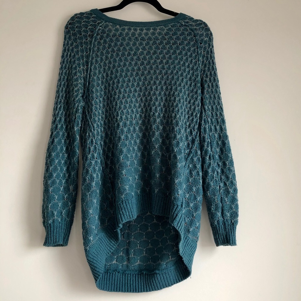 Anthropologie/ Moth Teal Dot-Dot Sweater